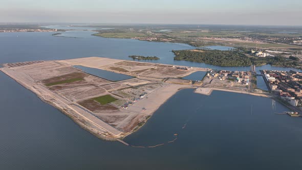 Beach IJburg Part of Strandeiland Under Construction Large Artificial Land Creation at the IJmeer in