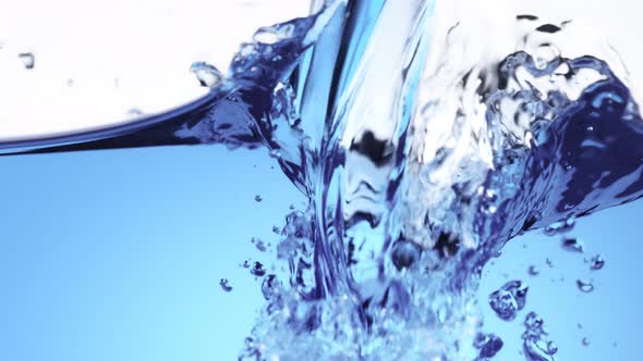 Super Slow Motion Shot of Pouring and Splashing Water at 1000 Fps alt