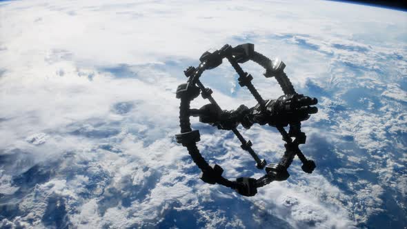 Earth and Outer Space Station Iss alt