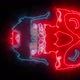 Colored Neon Skull Blink on Black Background - VideoHive Item for Sale