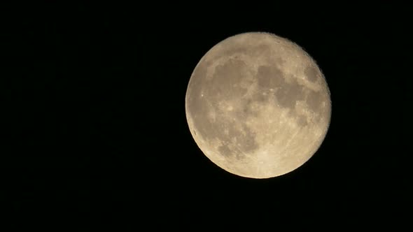 Full Moon on a Cloudy Night 4k video footage, Full Moon on a Dark Night and Clouds in Fast Motion,