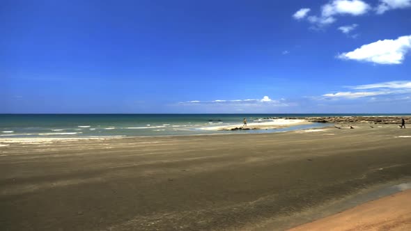 Looking at the beach in Thailand. (Slow motion - Angle 001)