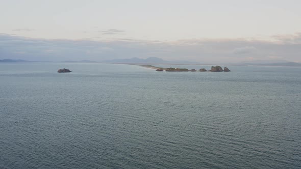 Aerial View of the Nazimov Sand Spit Russia