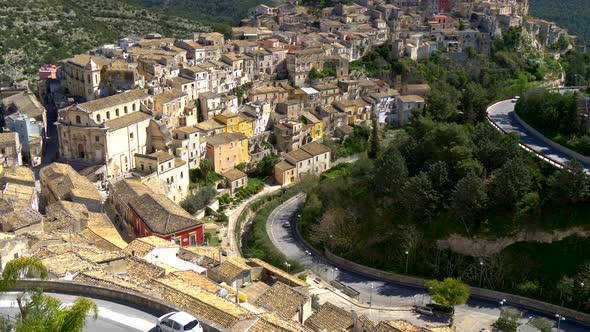 Historical Center of Ragusa, UNESCO World Heritage Site at Night Time, Sicily, Italy