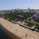 Aerial Panorama of Big Modern City on Shore of Wide River Volga in Russia - VideoHive Item for Sale