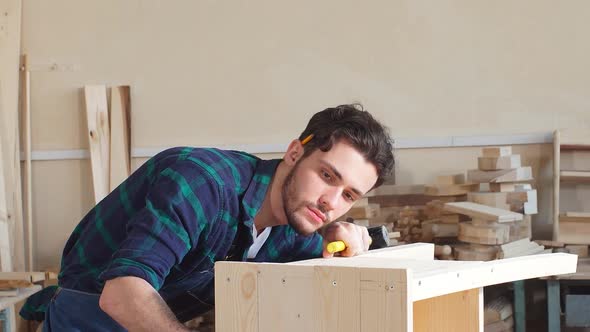 Handsome Joiner Work in Carpentry