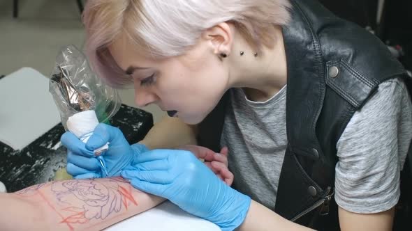 Making a Flower Tattoo