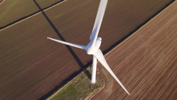 Wind Turbine Generating Renewable Green Power in the Countryside