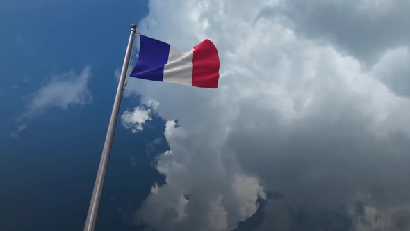 France Flag Waving 2K