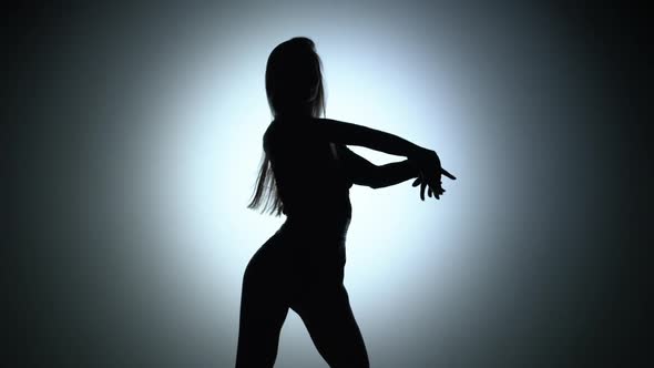 Girl Dancing Silhouette