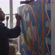 The Artist is Working on a Sketch of a Stained Glass Window - VideoHive Item for Sale