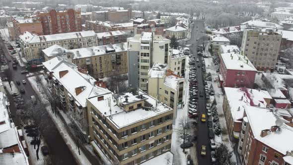 Aerial View of Poltava City in Ukraine