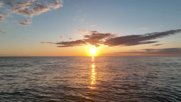 Texture of the sea and a beautiful sunset