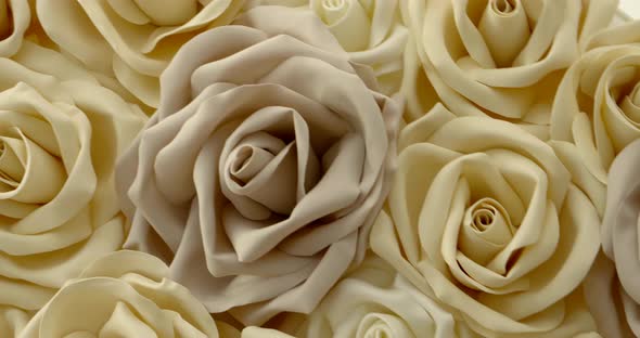 Nice Artificial Handmade Beige and White Rose Flowers