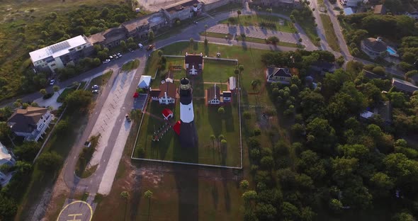 Aerial View of Tybee Island Light Station Lighthouse