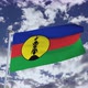 New Caledonia Flag With Sky 4k - VideoHive Item for Sale