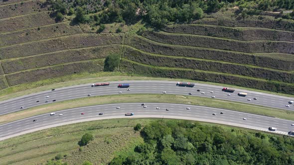 Bandeirantes highway near downtown Sao Paulo Brazil. Famous brazilian road