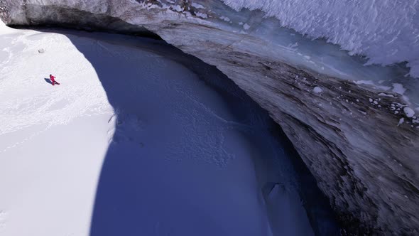 The Guy in Red Goes Epic to the Frozen Wall of Ice