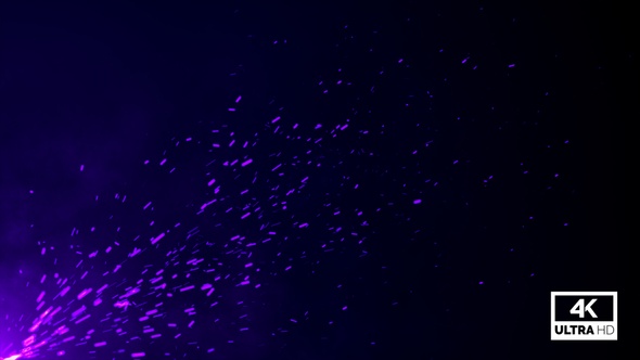 Flying Purple Particles Embers Background V9