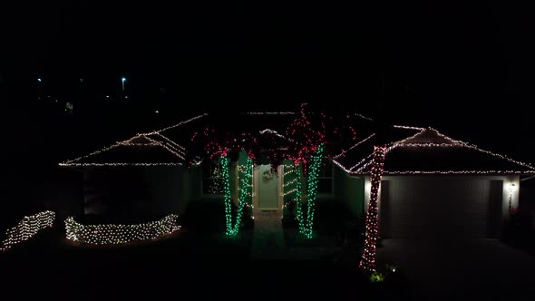 A house in South Florida with cool Christmas lights.