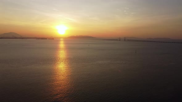 Morning sun light near Penang Bridge