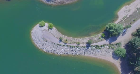 Tropical Island Cinematic Drone View