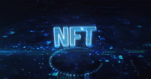 NFT Non-Fungible Token symbol cyber concept