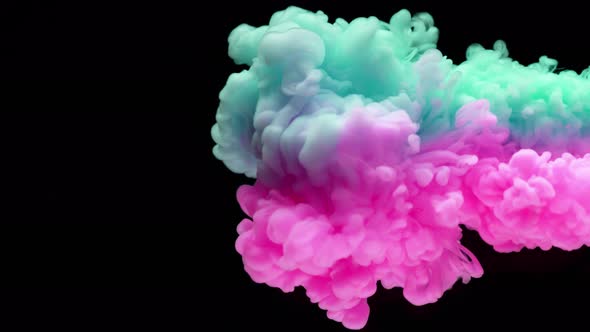 Super Slowmotion Shot of Color Inks in Water
