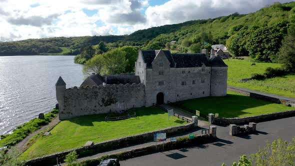 Aerial View of Parke's Castle in County Leitrim Ireland