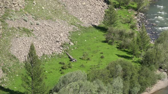 Deep Cleft Between Escarpments of Stony Canyon Geological Formation