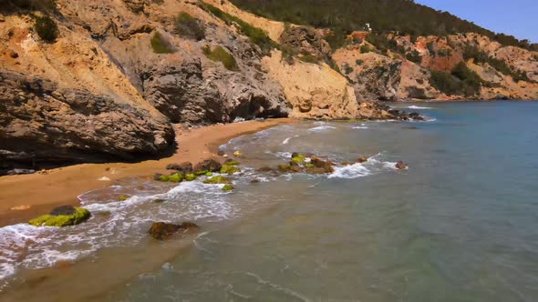 Aguas Blancas beach in Ibiza, Spain