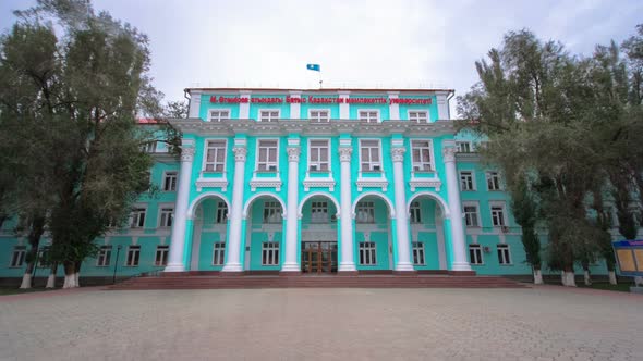 Ural Pedagogical Institute Named After A. Pushkin in Uralsk Timelapse Hyperlapse.