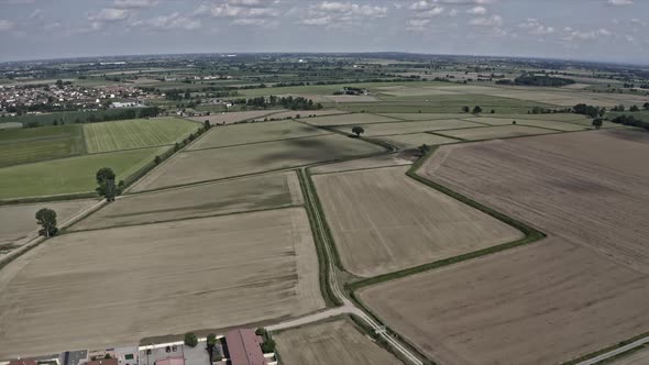 Aerial view on the countryside in italy