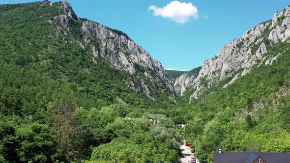 Aerial view of Zadielska dolina valley in Slovakia