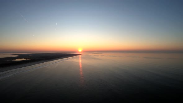 Sunset Above Langeoog Island, North Germany