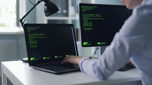 Woman Coding on Computers