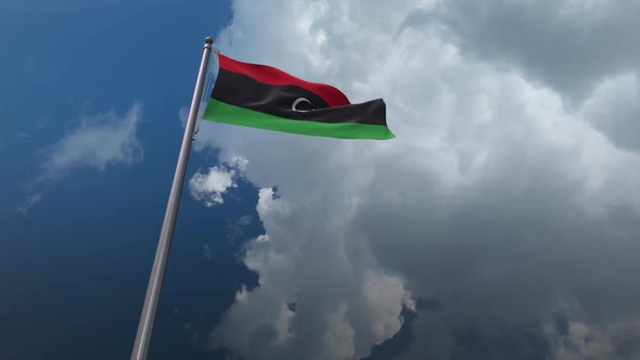 Libya Flag Waving 2K