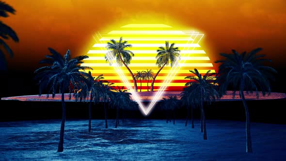 Retro Sunset Beach