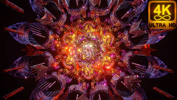 Love Looping 4k Mandala 3d With Hypnotizing Pattern On Repeat For Background Music Celebration LSD