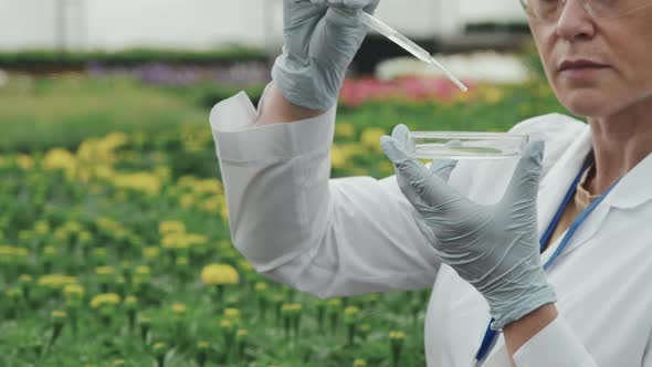 Agricultural Scientist with Petri Dish