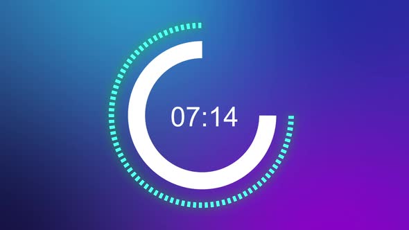 Countdown timer animation, circle element motion graphic design