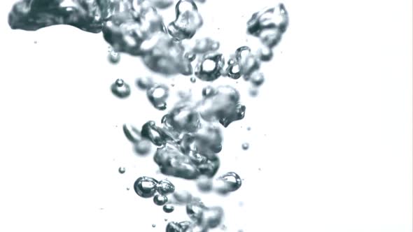 Super Slow Motion Air Bubbles Under Water