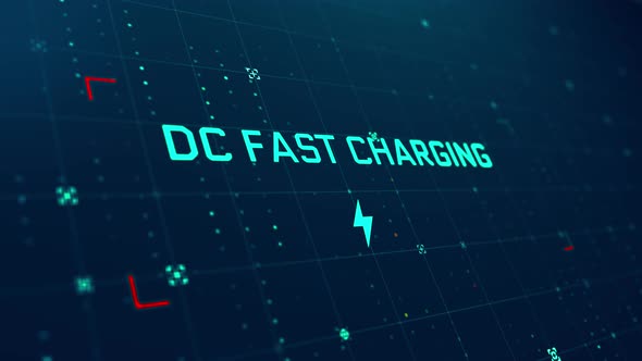 DC fast charger available display background for electric vehicle charging station alt