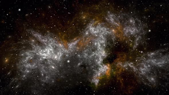 Flying Through Space. Starry outer space background texture