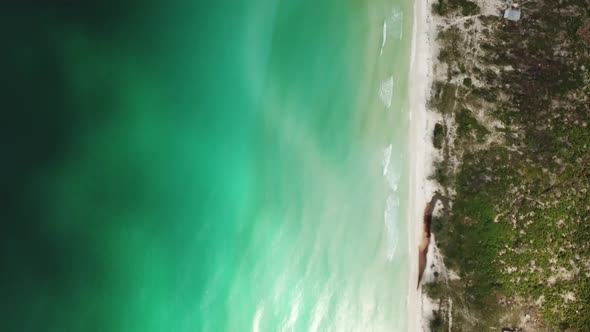 Koh Rong Island and Beach Aerial View in Cambodia