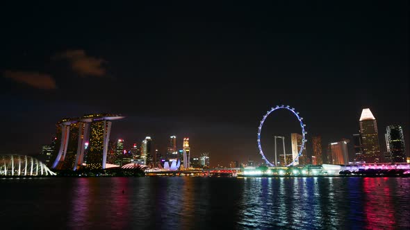 Time lapse of Building in Singapore city