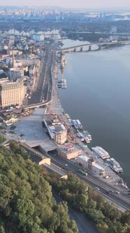 Kyiv Ukraine Aerial View of the City