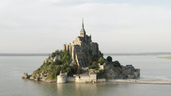 Famous French landmark Mont-Saint-Michel located