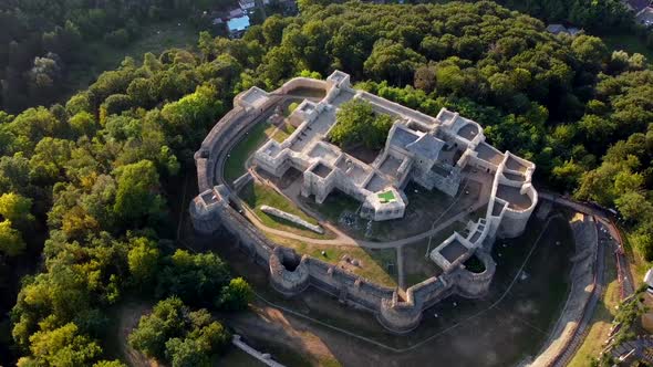 Medieval Fortress Of Suceava Aerial View, Romania