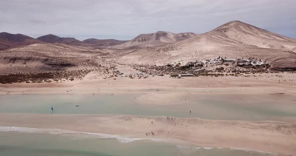 Sky aerial view of amazing sand beach and transparent caribbean sea water. Ocean landscape vacation